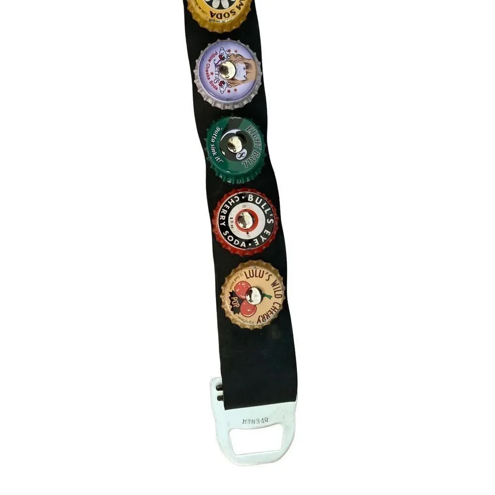 Vintage Y2K Little Earth Bottle Cap Seat Belt Multicolored Accessories Unique
